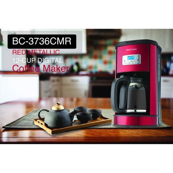 Betty Crocker 12-Cup Coffee Maker, Red BC-3736CMR